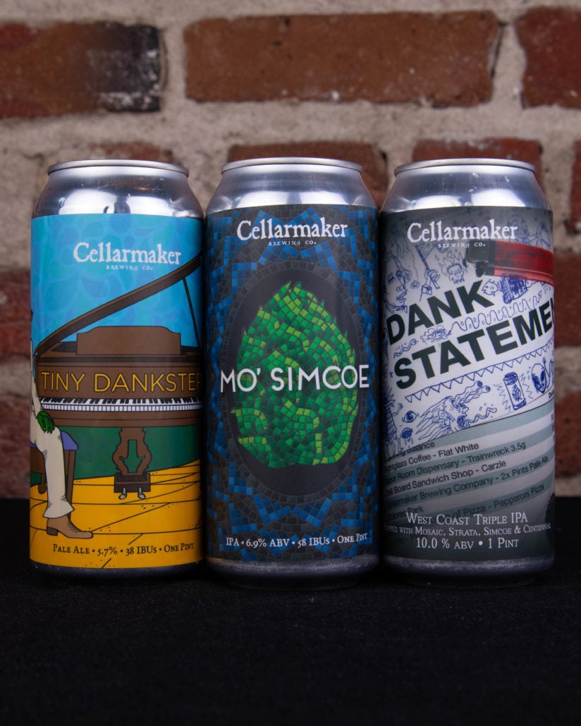 Tiny Dankster Pale Ale, Mo' Simcoe IPA And Dank Statement TIPA SOLD OUT Cellarmaker Brewing