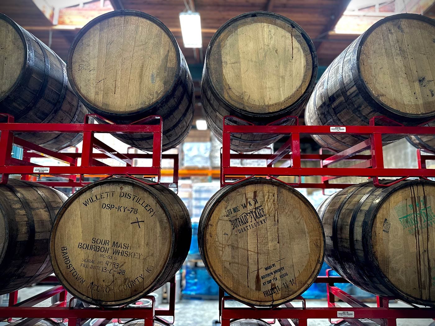 Beer Barrels On Rack