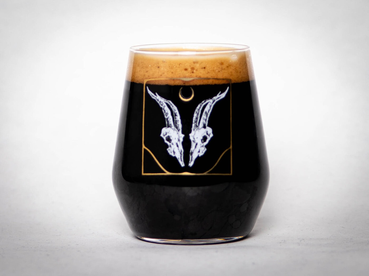 Black Meridian Skull Glass