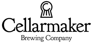 Logo for Cellarmaker Brewing Company featuring a stylized keyhole design above the company name, with "Cellarmaker" in large text and "Brewing Company" in smaller text below.